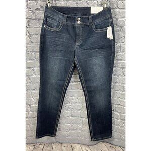 Christopher & Banks Modern Fit Tapered Leg Jeans 12 Short Dark Wash